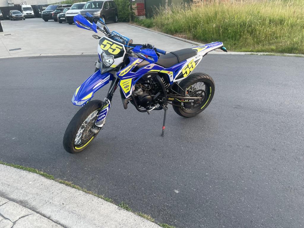Sherico Smrs 50, Vélos & Vélomoteurs, Mini Bikes, Midi Bikes & Pit Bikes, Utilisé, Dirt Bike, Frein à disque, Enlèvement ou Envoi