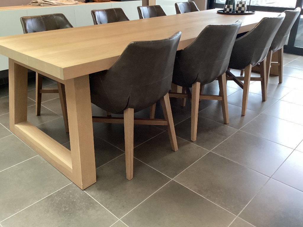 Eiken tafel, Huis en Inrichting, Tafels | Eettafels, Ophalen, Eikenhout, 200 cm of meer, Zo goed als nieuw