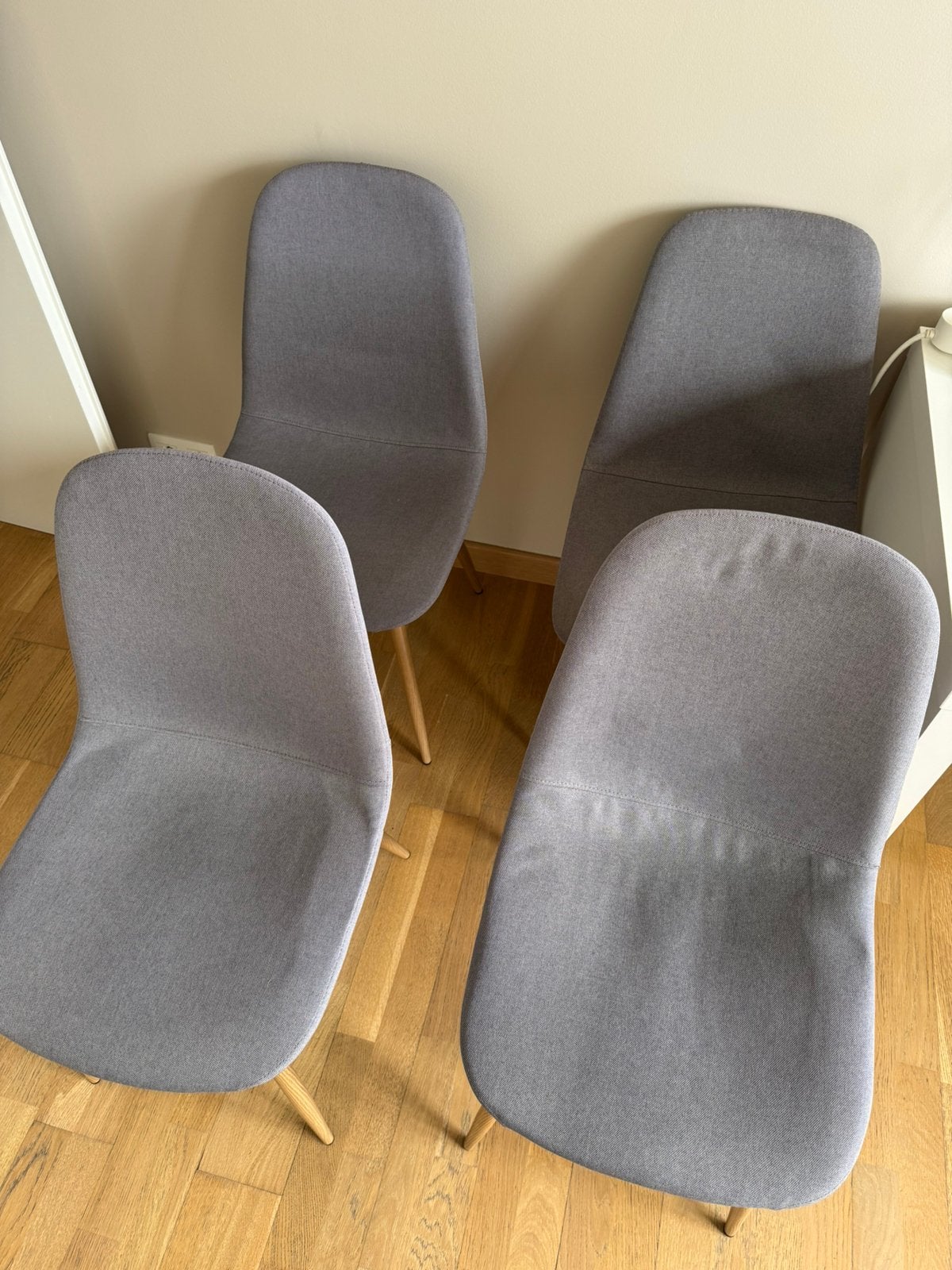 Set x4 chaises JYSK Jonstrup, Maison & Meubles, Chaises, Gris, Comme neuf, Enlèvement, Quatre