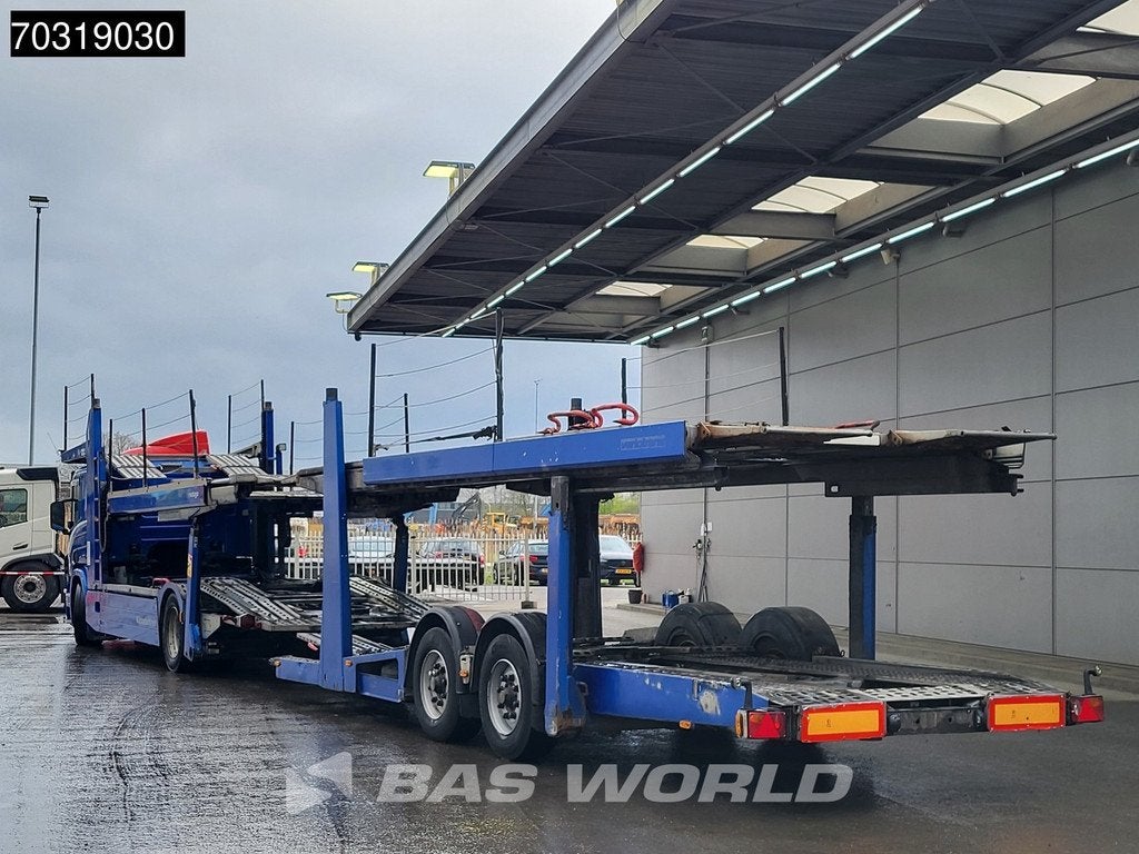 Scania P420 4X2 Kassbohrer Car transporter combi Full Air su, Automaat, Scania, Automatische klimaatregeling, Blauw