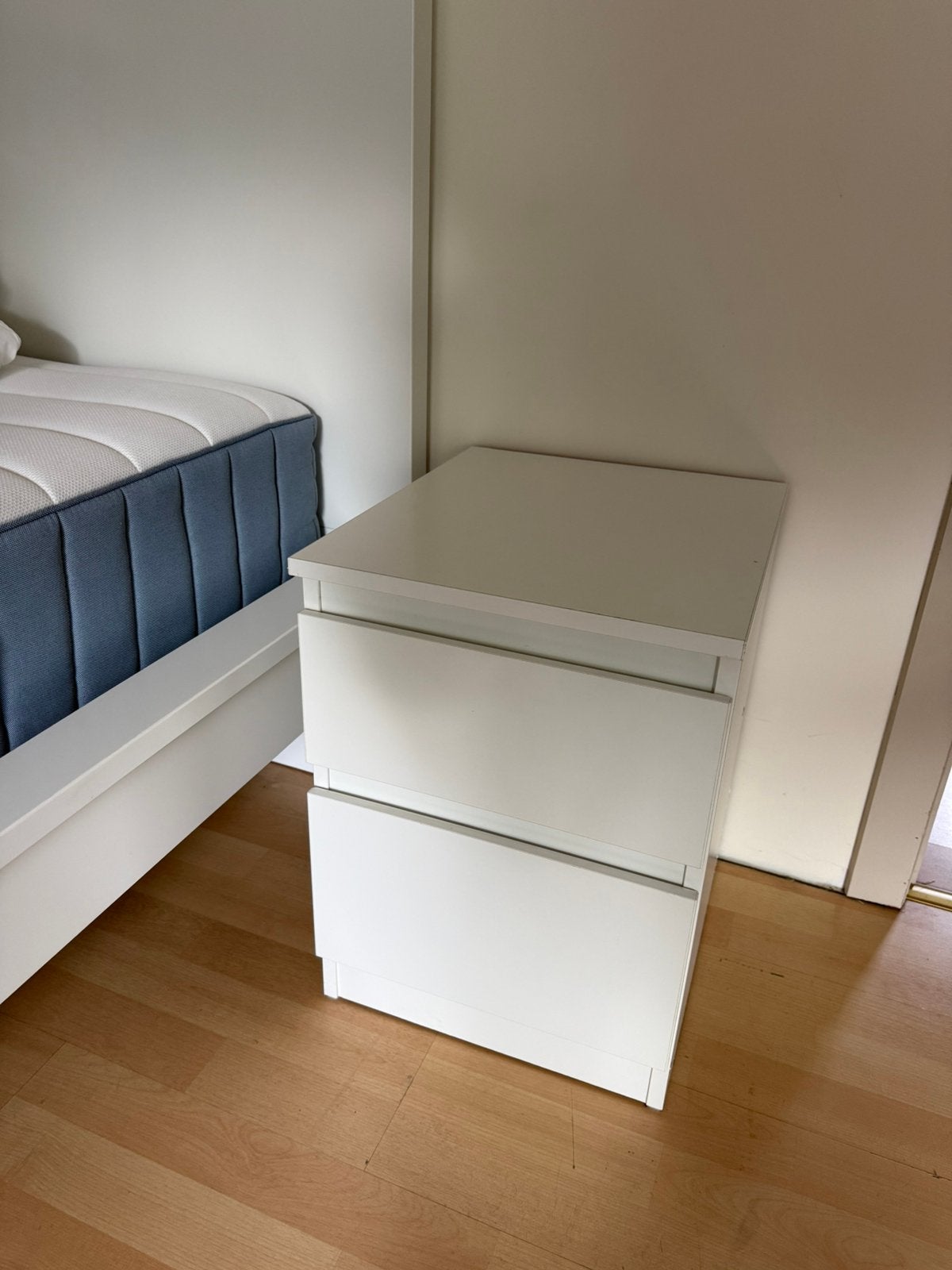 Commode IKEA KULLEN blanche – 2 tiroirs, Maison & Meubles, Enlèvement, Comme neuf