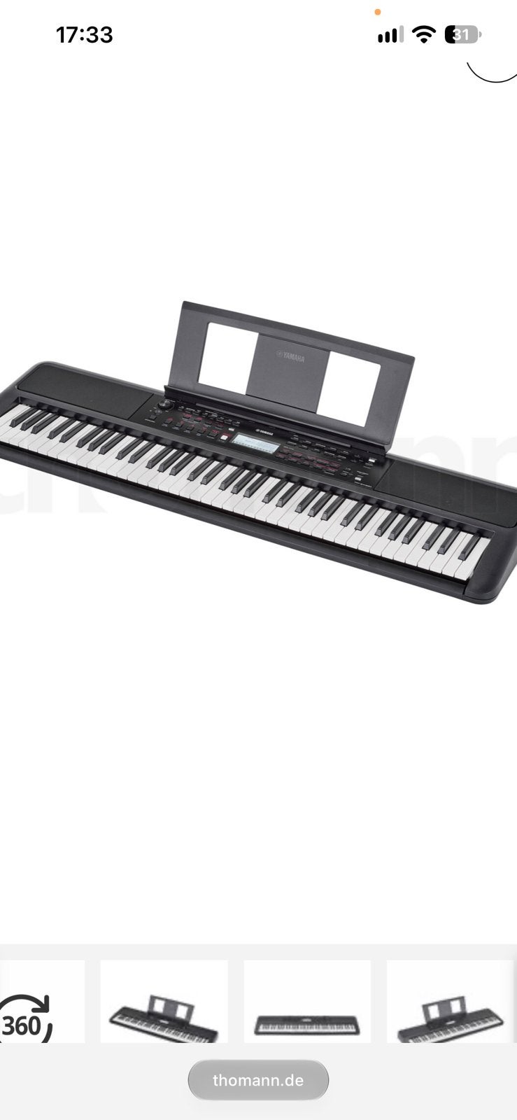 Yamaha PSR-EW320 + statief, Muziek en Instrumenten, Ophalen of Verzenden, Zo goed als nieuw, Yamaha