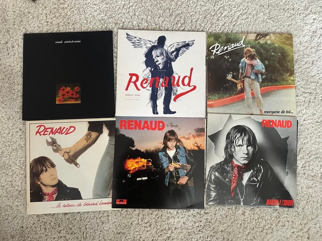 6 x vinyles de Renaud, Enlèvement ou Envoi, Comme neuf