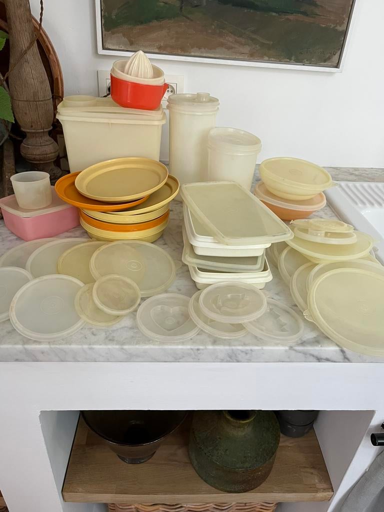 VINTAGE RETRO TUPPERWARE POTTEN KEUKEN BEWAREN, Enlèvement ou Envoi, Utilisé
