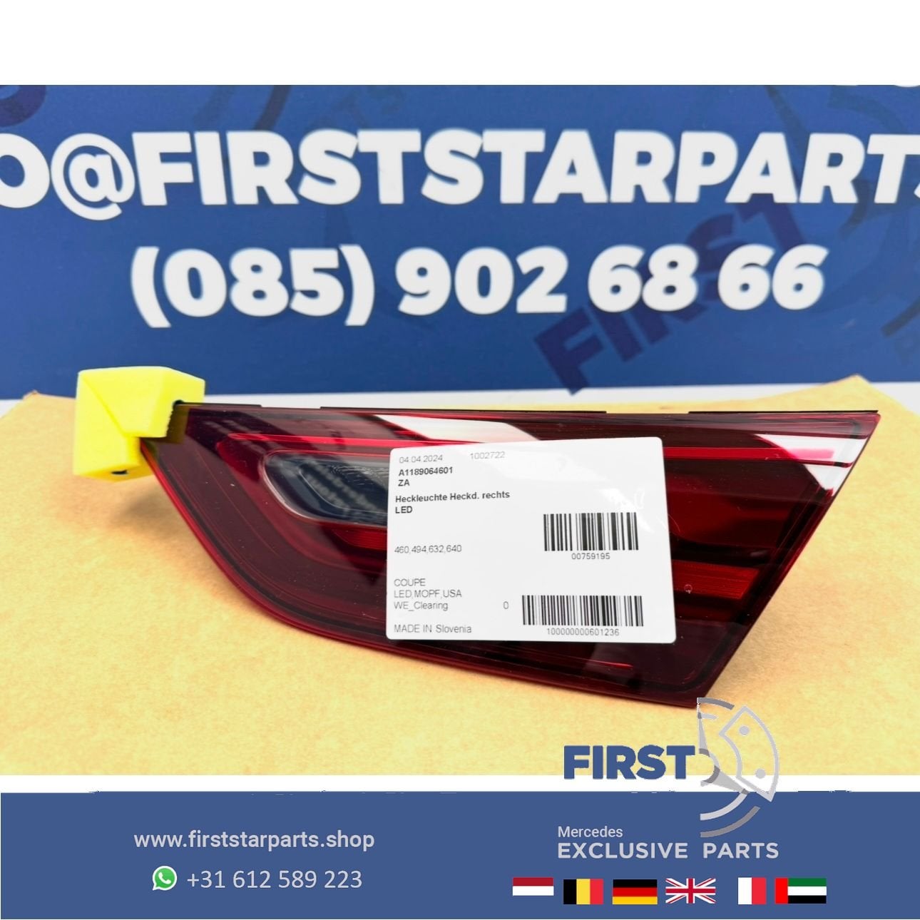 A1189064601 W118 CLA VOL LED FACELIFT ACHTERLICHT RECHTS C11