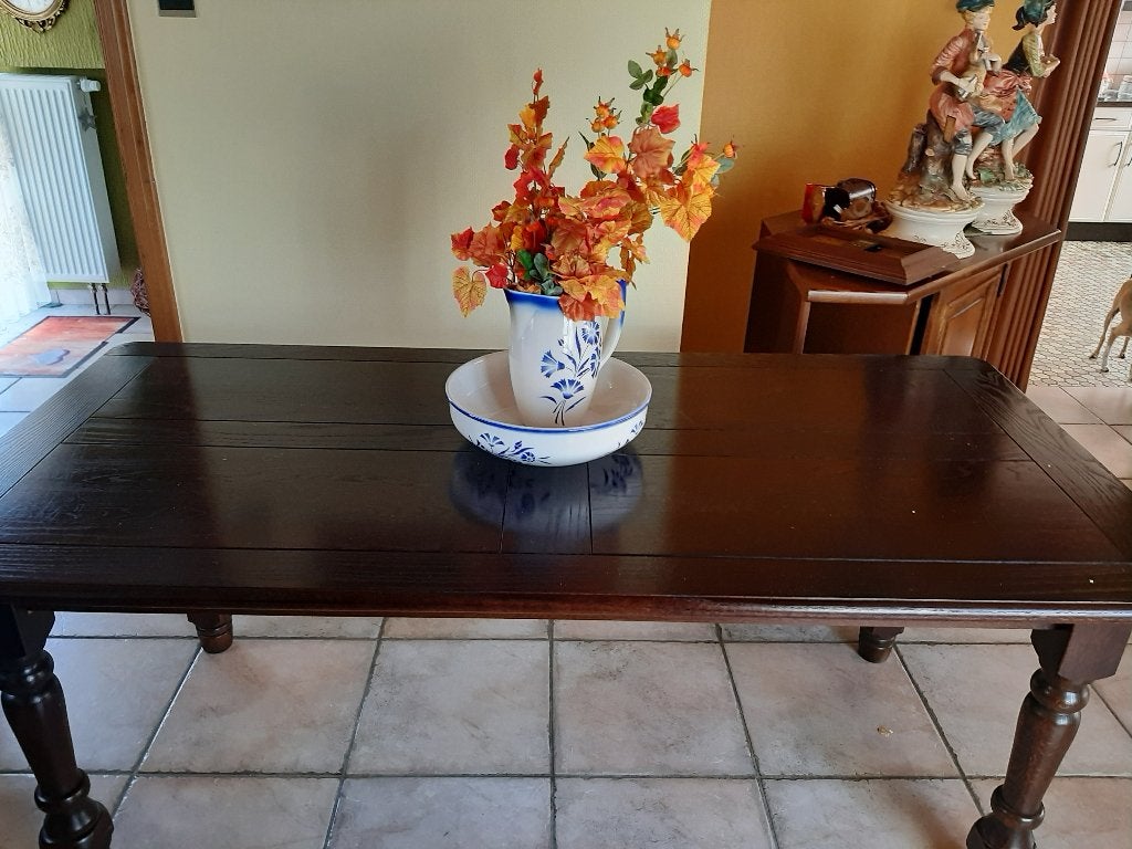 tafel met vier stoelen, Huis en Inrichting, Tafels | Eettafels, Gebruikt, 50 tot 100 cm, Vijf personen of meer, 150 tot 200 cm