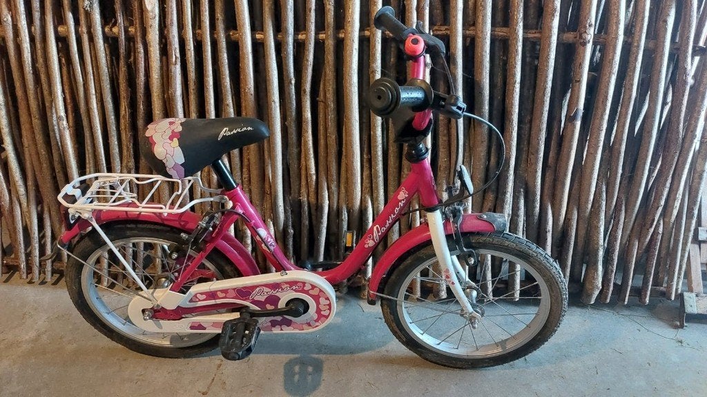 Meisjesfiets zeer goede staat 16inch, Fietsen en Brommers, Fietsen | Meisjes, Ophalen, Velgrem, 16 inch, Handrem