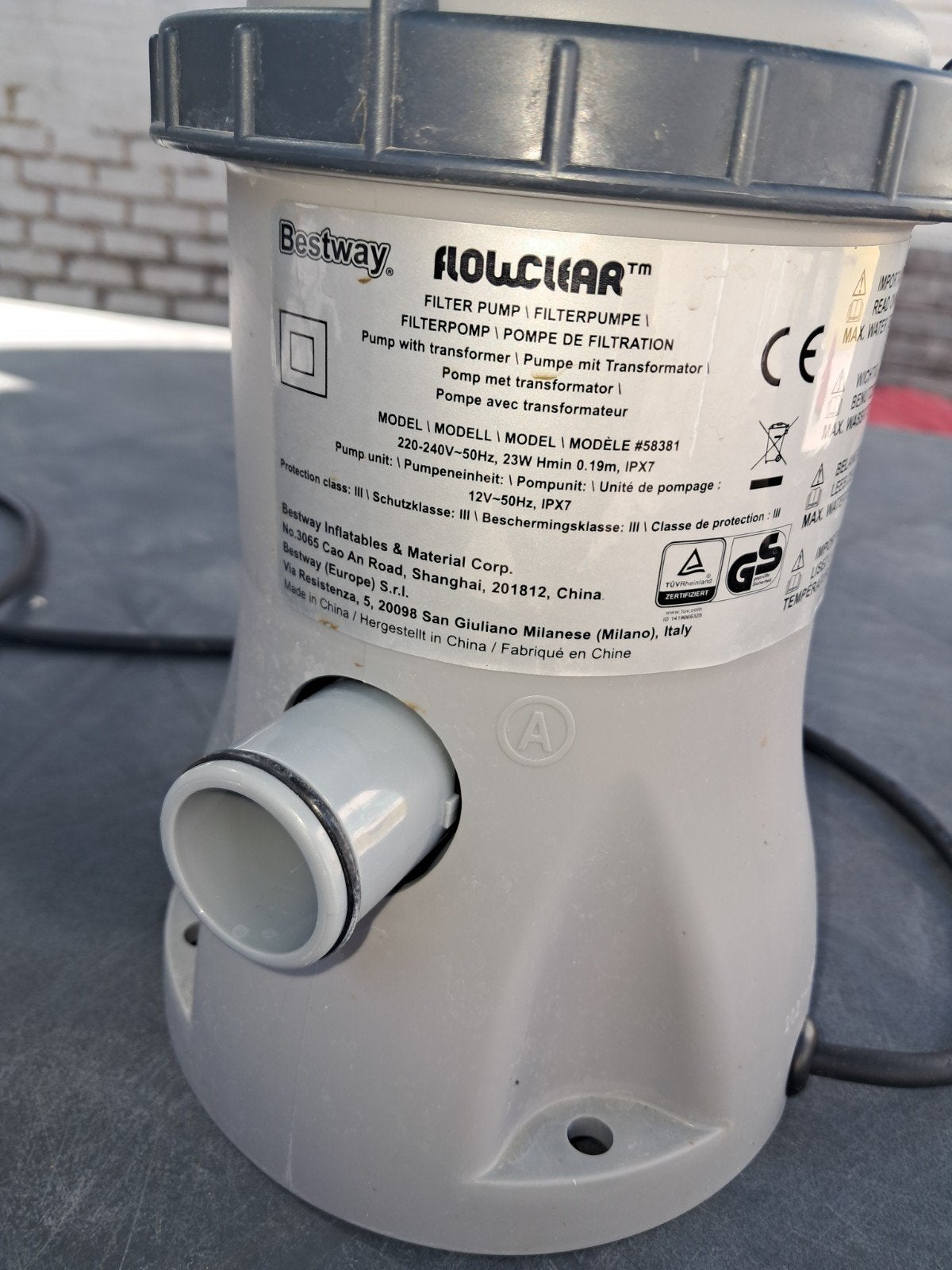 Bestway intex zwembad pomp., Ophalen