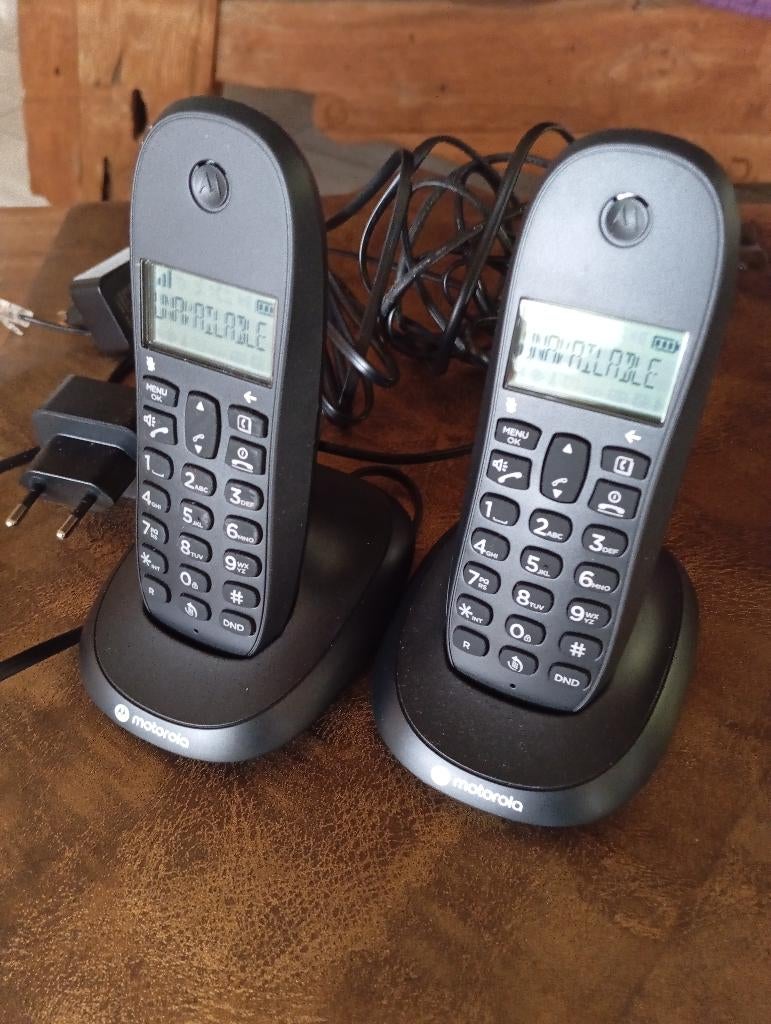 Telefoon met 2 handsets, Telecommunicatie, Vaste telefoons | Handsets en Draadloos, Ophalen, Nieuw, 2 handsets