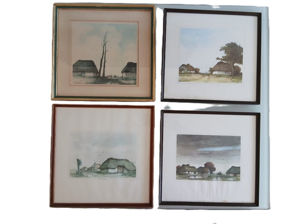 Dirk Baksteen – 4 gesigneerde, getitelde grafische werken, Verzenden