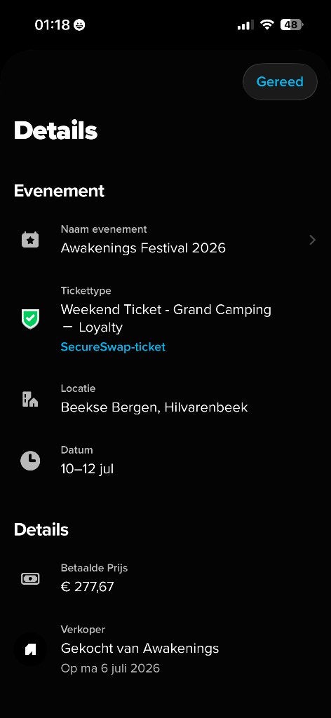 Awakenings festival weekend grand camping tickets, Tickets & Billets, Deux personnes, Plusieurs jours