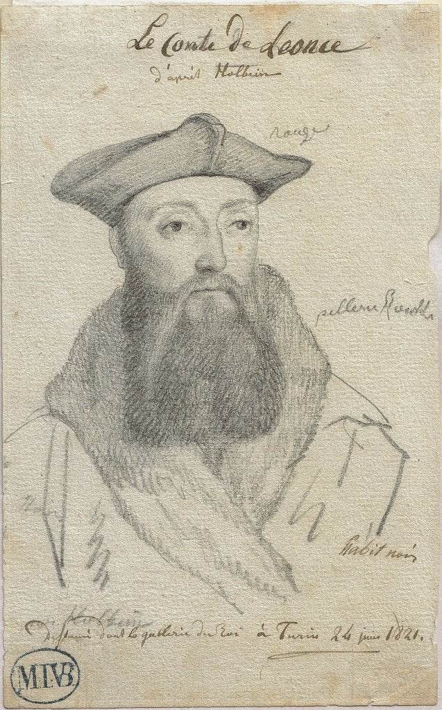 Mattheus Ignatius van Bree tekening "Le Conte de Leonce", Antiquités & Art, Art | Dessins & Photographie, Enlèvement, Dessin, Dessin au crayon