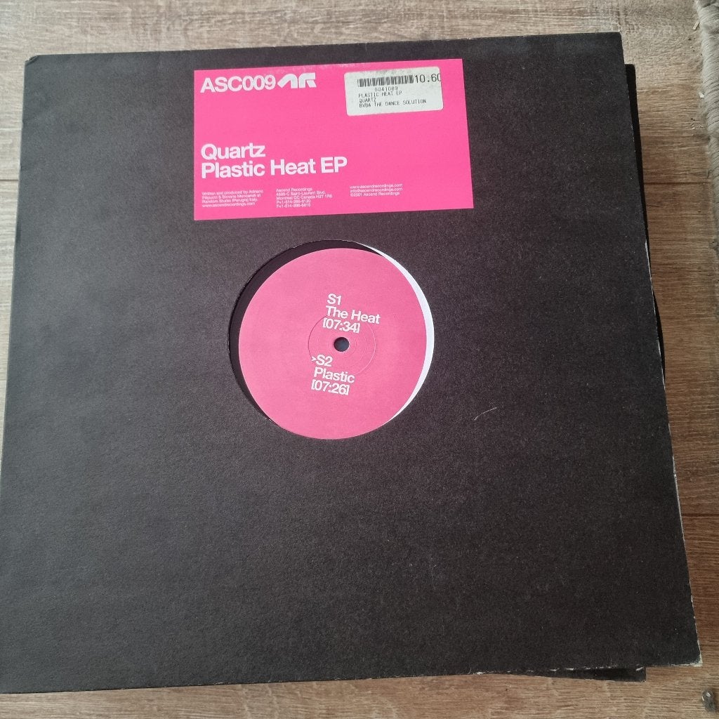 12" Quartz – Plastic Heat E P, CD & DVD, Vinyles Singles, Enlèvement ou Envoi, Utilisé, 12 pouces, Dance et House