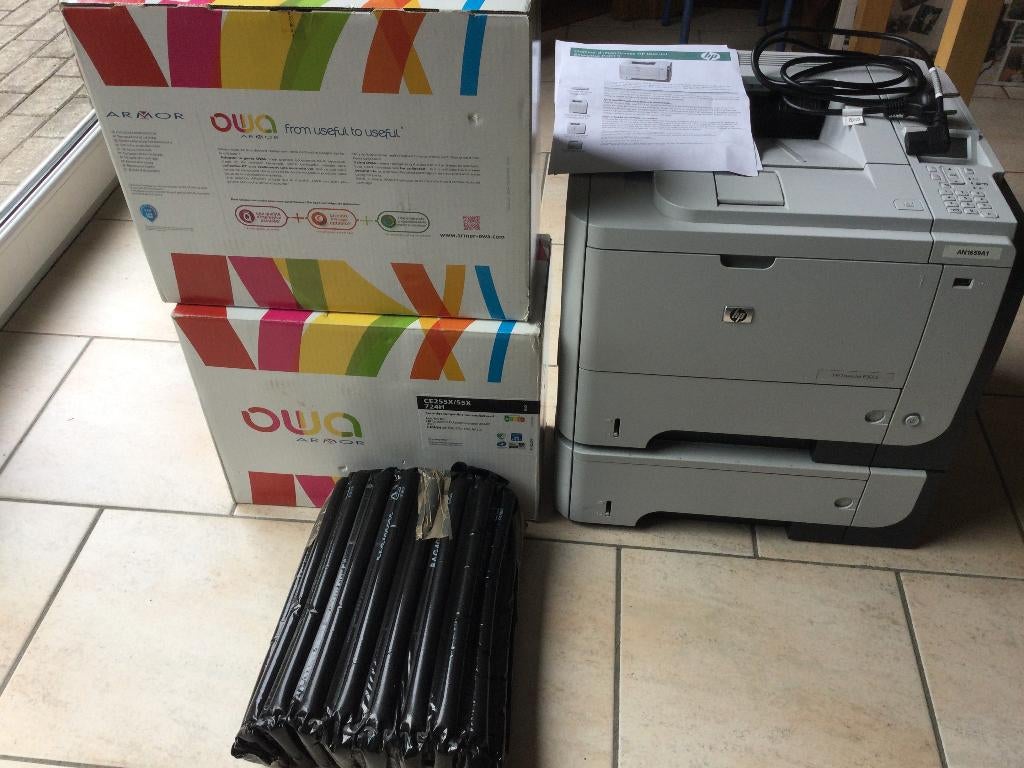 HP LASERJET P3015 PRINTER/NIEUWE CARTRIDGES, Computers en Software, Printers, Ophalen, Zwart-en-wit printen, Gebruikt, Printer