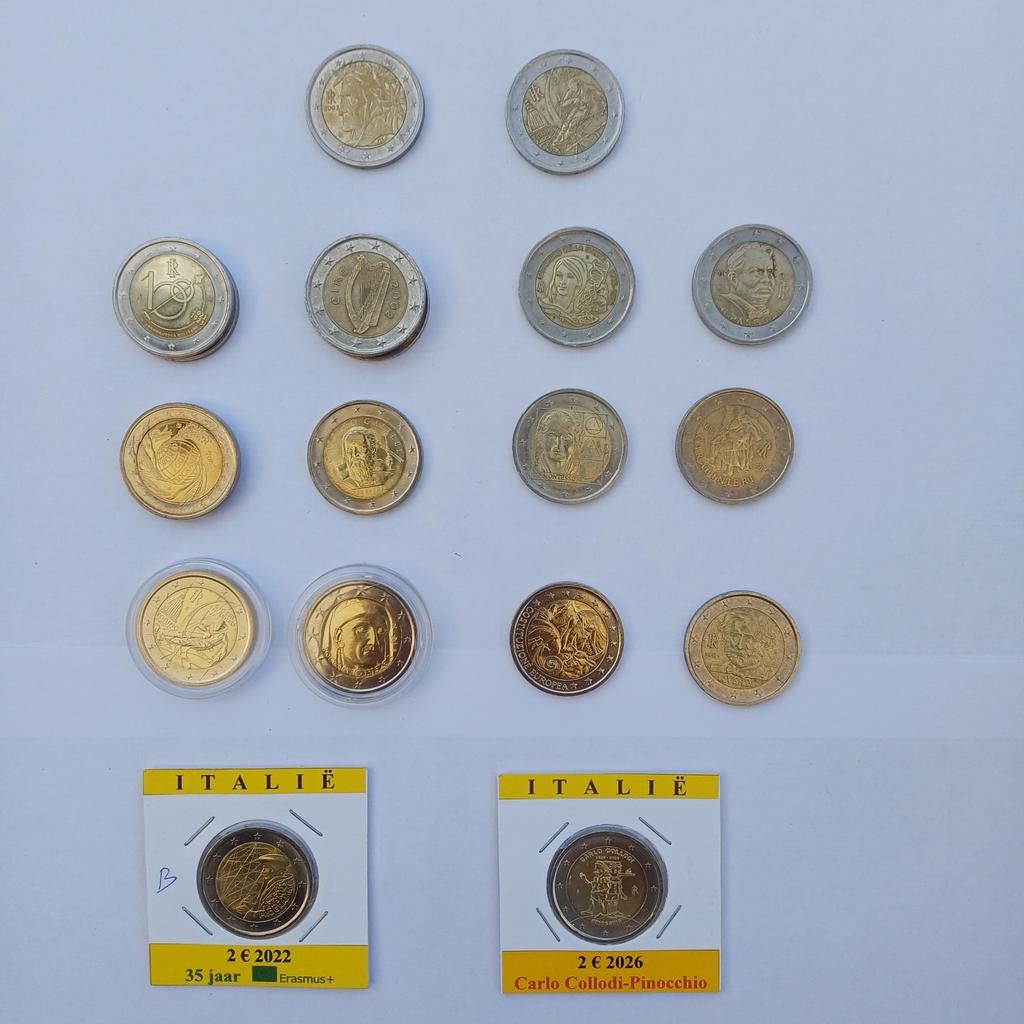 2 euro munten italie, Ophalen