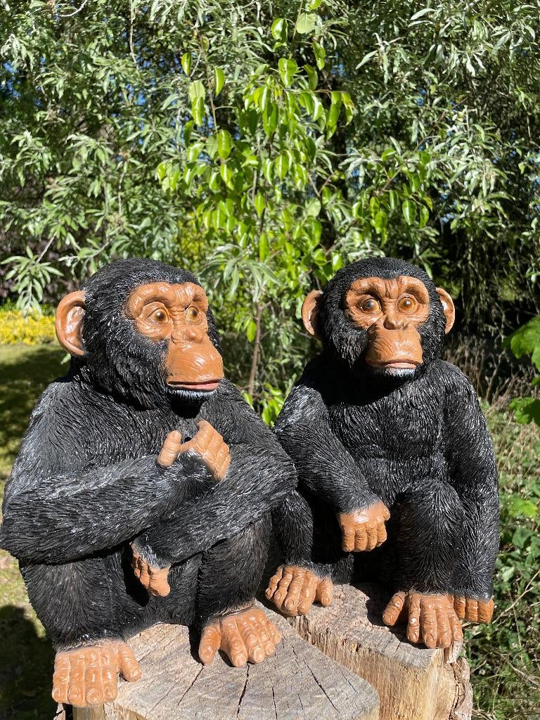 Ensemble de singes, jardin, chambre de bébé, animaux 30cm, Enlèvement ou Envoi, Neuf, Synthétique, Animal