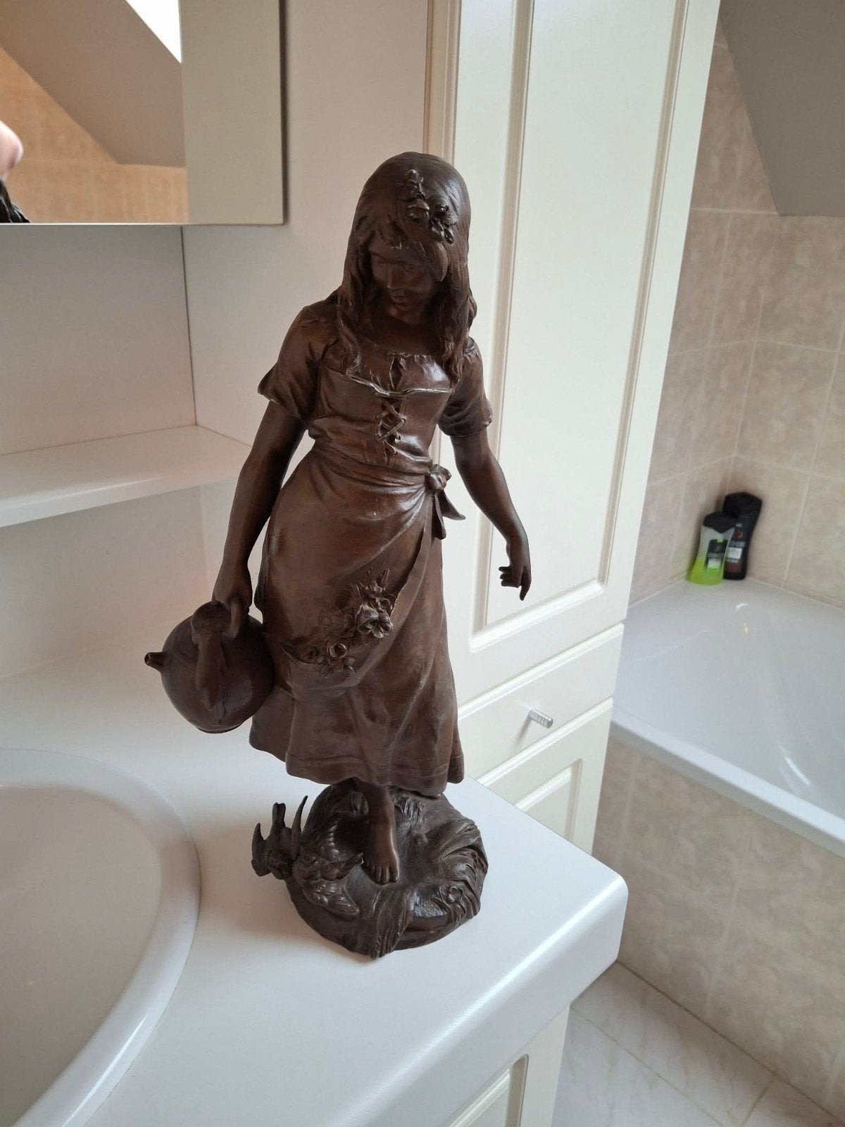 beeld waterdrager, Antiquités & Art, Antiquités | Bronze & Cuivre, Enlèvement