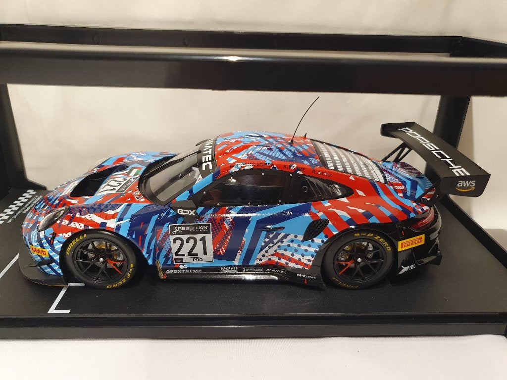 Porsche 911 GT3 R #221 Test 24h Spa 2022 IXO 1:18 Nieuw, Ophalen of Verzenden, Nieuw, Auto, Overige merken