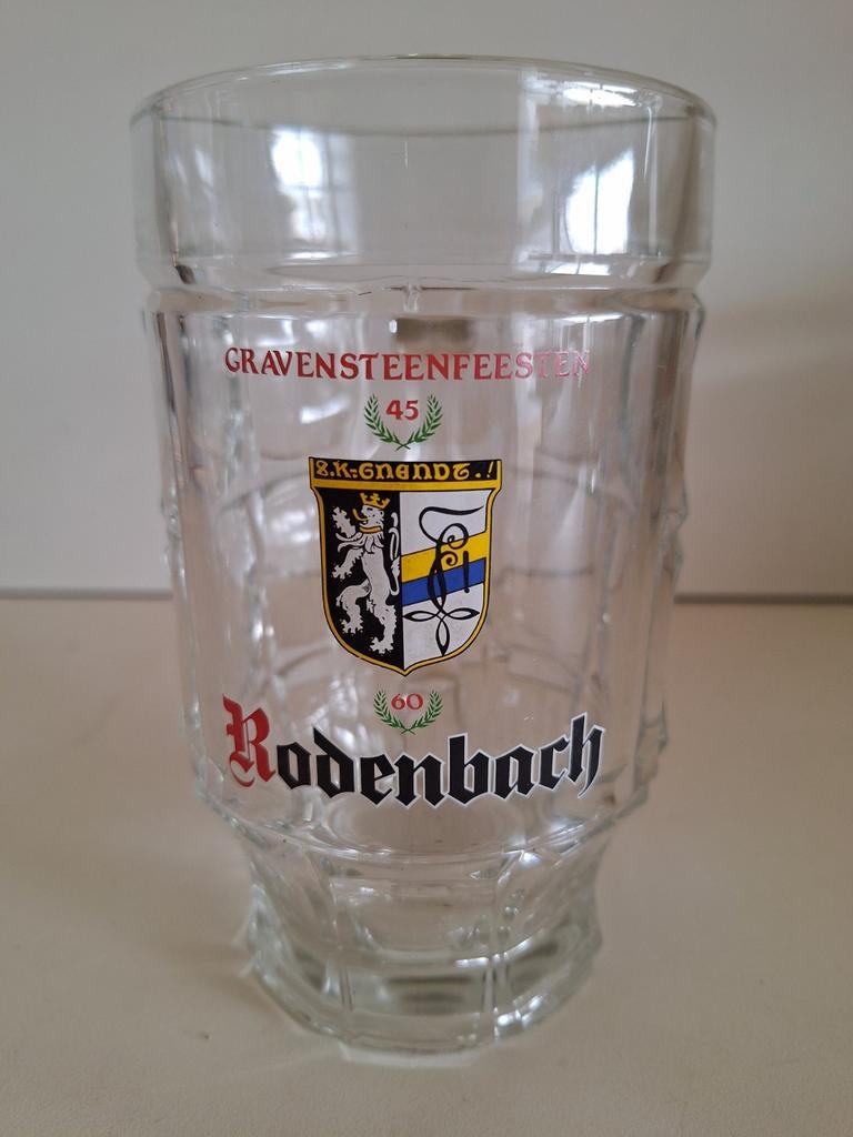 0,5 liter glazen bier pot brouwerij Rodenbach Roeselare, Enlèvement ou Envoi