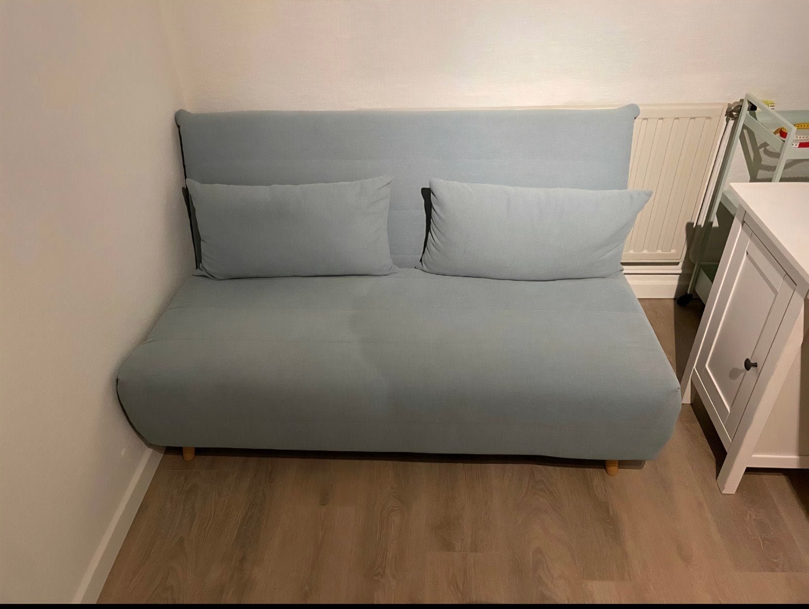 Canapé-lit Maisons du Monde – Très bon état – Couchage 145, Maison & Meubles, Enlèvement, Bleu