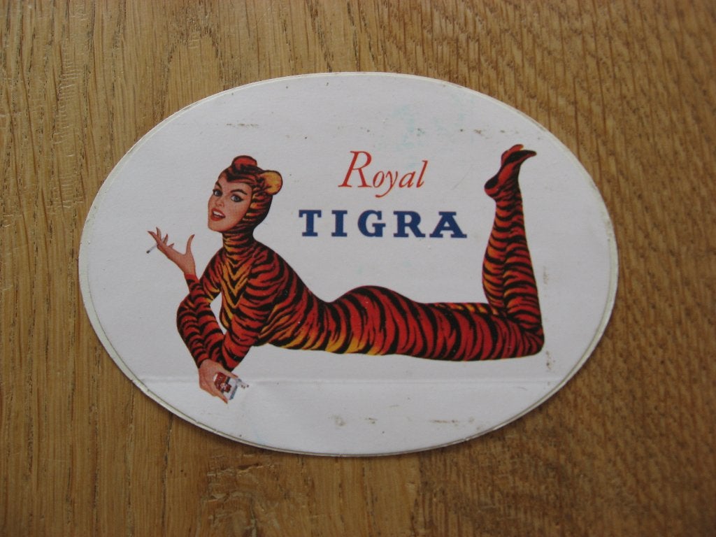 Autocollant Royal Tigra vintage, Enlèvement ou Envoi, Comme neuf, Autres types