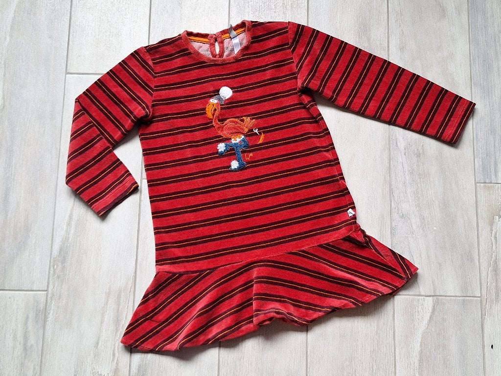 ✿ M116 - Woody slaapkleedje velours thema flamingo, Nacht- of Onderkleding, Meisje, Ophalen of Verzenden, Zo goed als nieuw