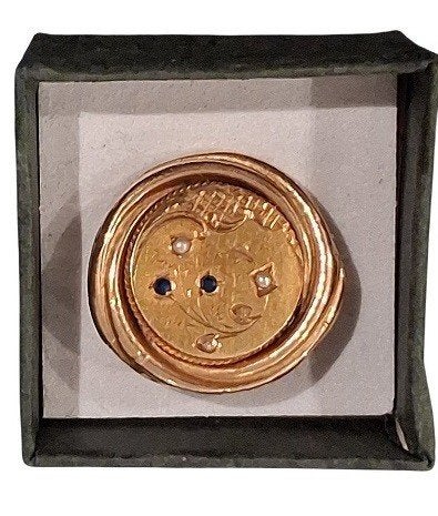 18 Karaat gouden brochespeldje., Gebruikt, B, Ophalen of Verzenden, Goud