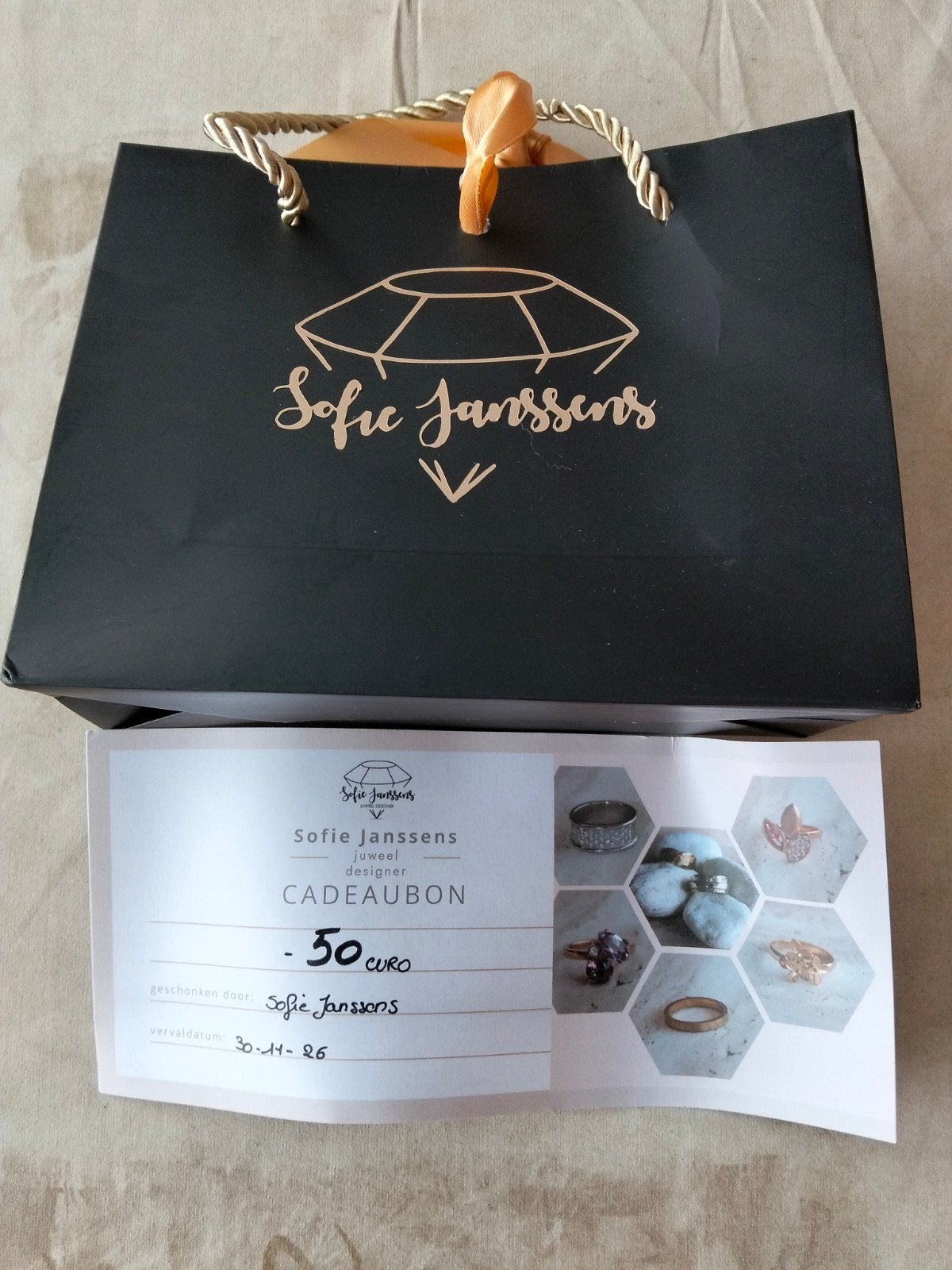 Cadeaubon van 50 euro bij juwelier Sofie Janssens te Beveren, Tickets & Billets, Bon cadeau
