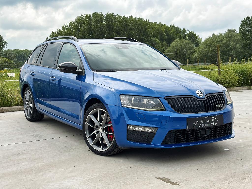 Skoda Octavia VRS - 2.0i - 2016 - 133806km - 220pk, Auto's, Blauw, Leder, 5 deurs, 2000 cc