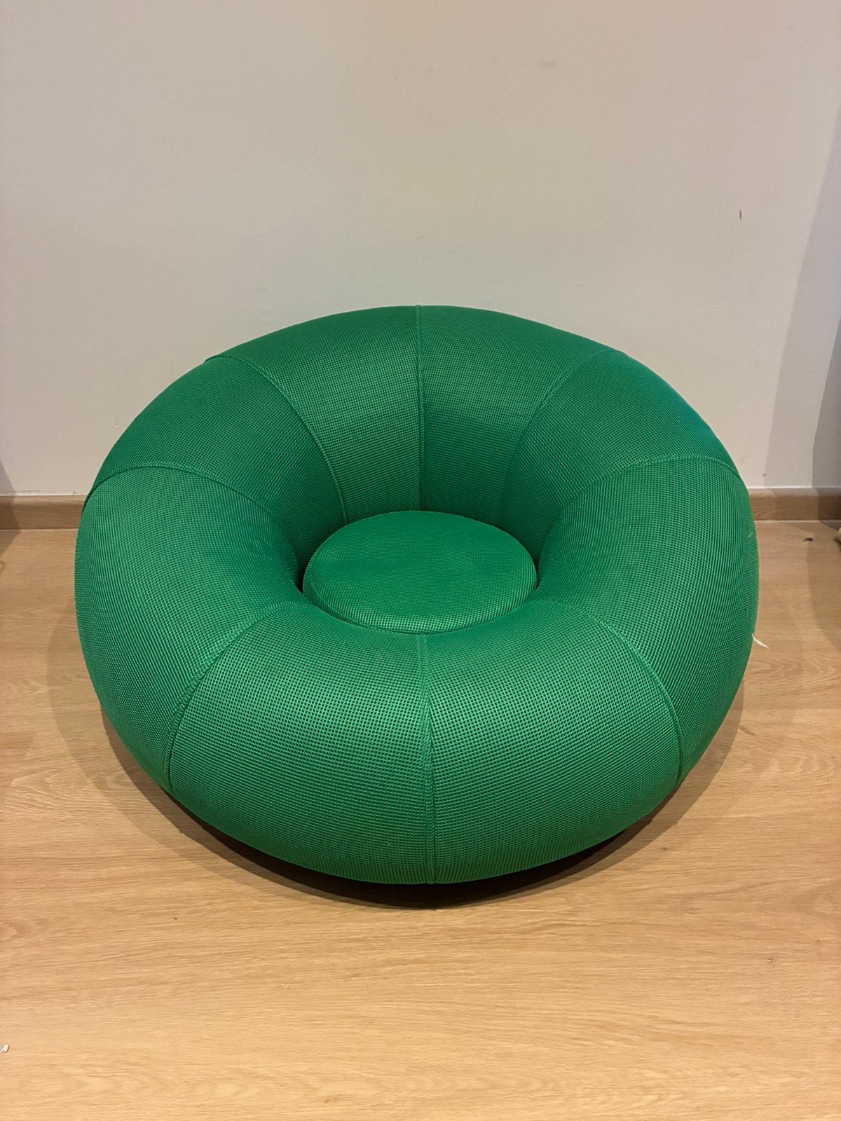 Zitzak opblaasbare zetel gamingstoel groen in nieuwstaat, Maison & Meubles, Sièges-poires, Enlèvement ou Envoi, Comme neuf, Vert