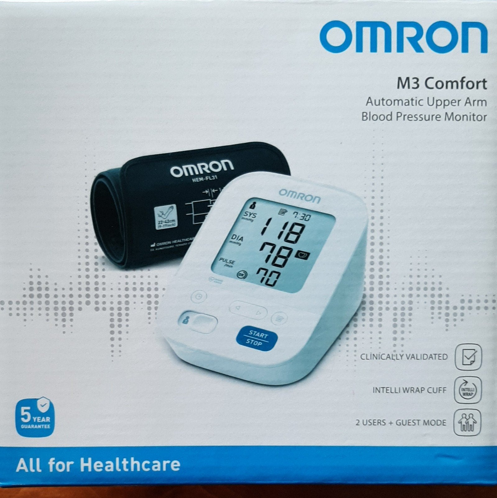 Omron M3 comfort bloeddrukmeters, Ophalen