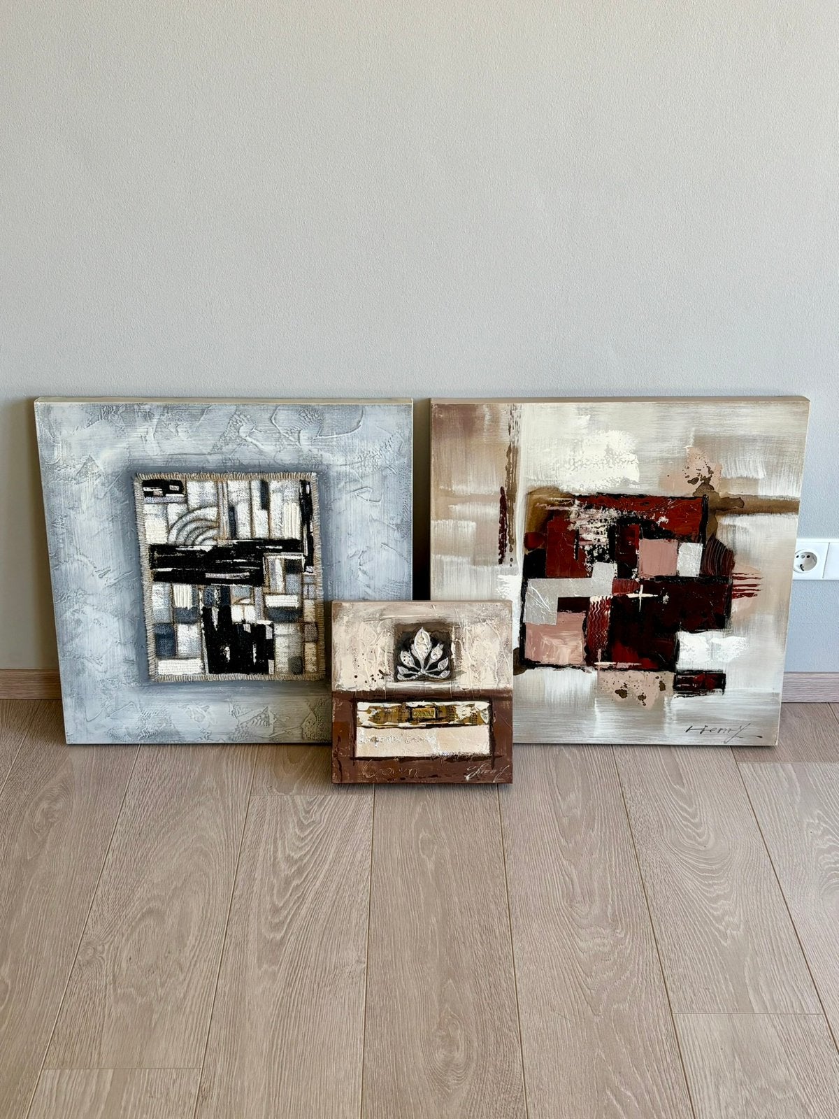 HEMY abstracte schilderijen 3x, Enlèvement