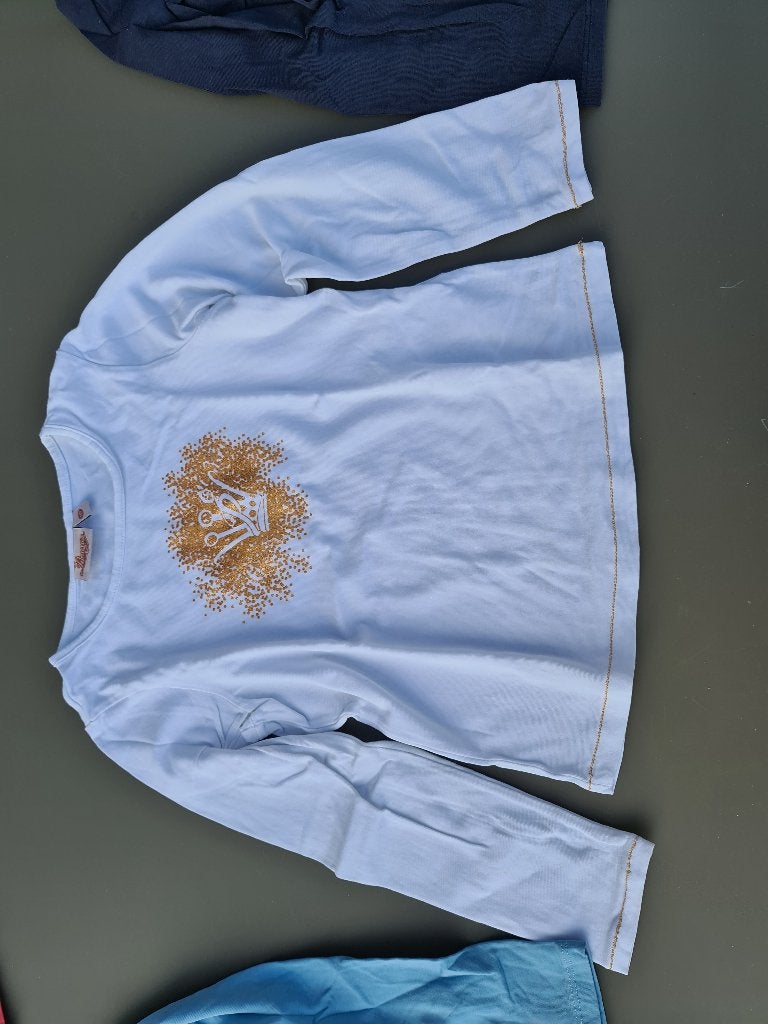witte longsleeve t-shirt Prinsessia 110, Ophalen, Zo goed als nieuw