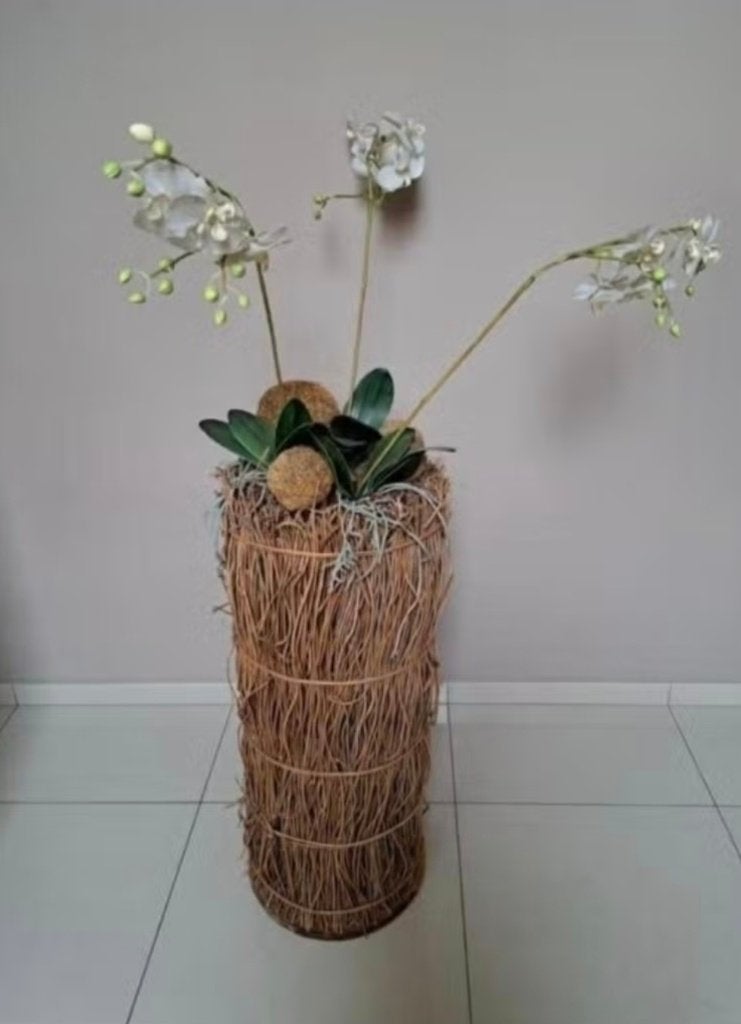 Hoge bloempot met kunstorchideeën, Enlèvement, Comme neuf