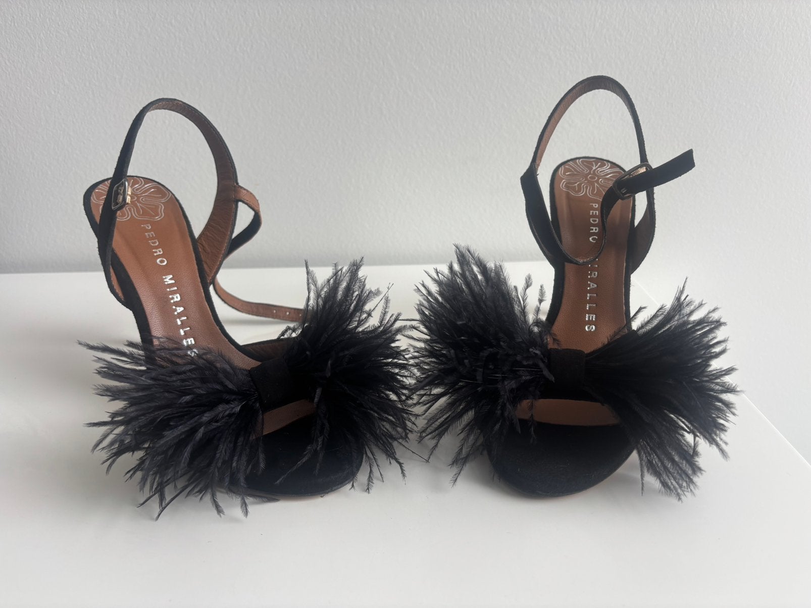 Pedro Miralles sandalen maat 38, Ophalen, Zwart, Schoenen met hoge hakken, Gedragen