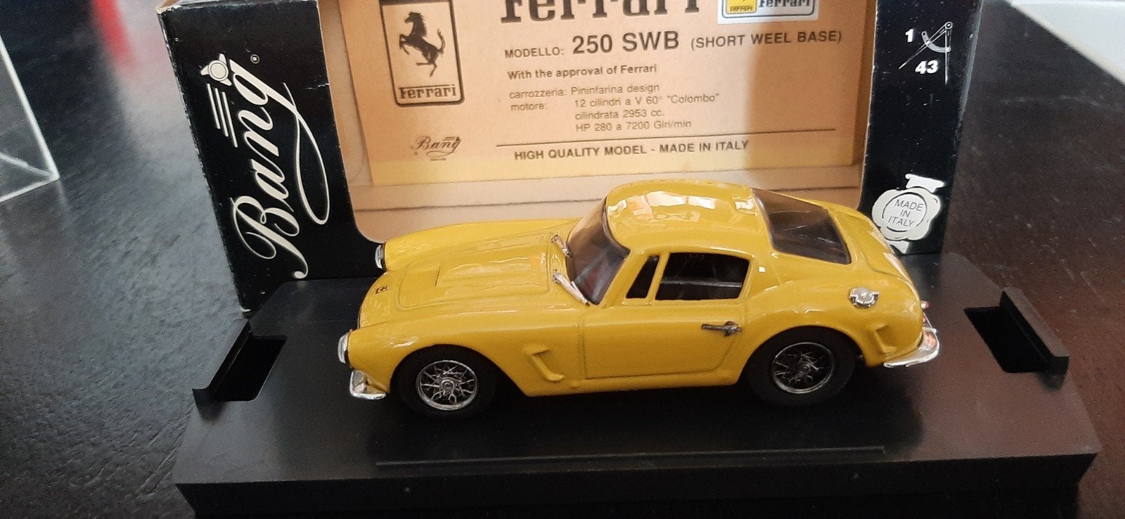 Ferrari 250 SWB Stradale Yellow Bang 7077, Enlèvement ou Envoi, Neuf