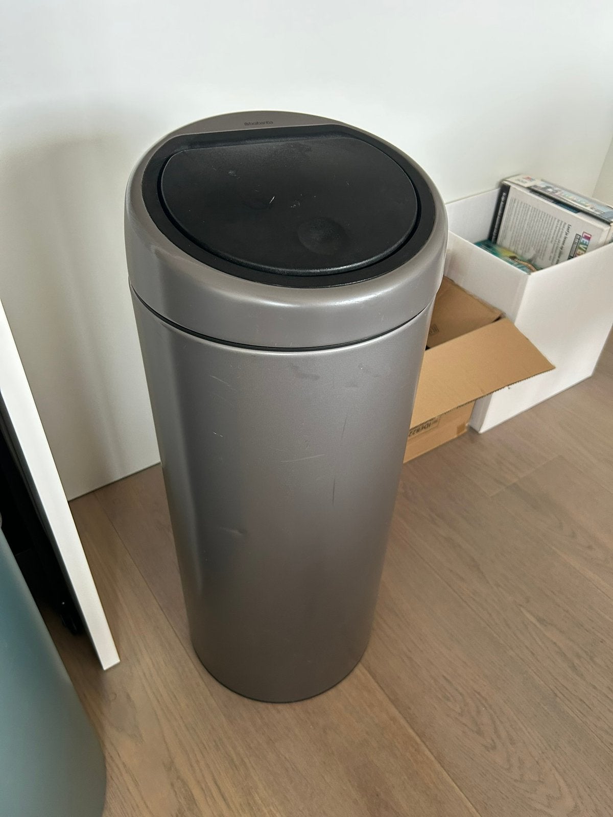 Brabantia flaptop bin 23-30L - RVS, Ophalen, Zo goed als nieuw