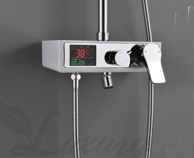 Luxe Douche unit Regendouche digitaal display * NIEUW, Ophalen of Verzenden, Nieuw, Chroom, Douche