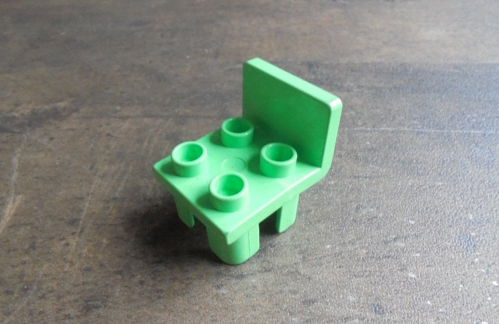 Lego Duplo Furniture Chair with Squared Back (zie foto's), Ophalen of Verzenden, Gebruikt, Losse stenen, Duplo