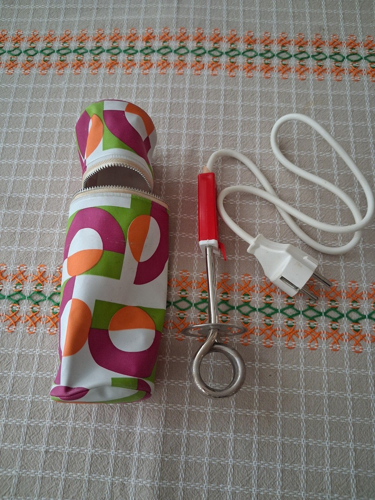 vintage reis dompelaar/ waterkoker in etui, Ophalen of Verzenden