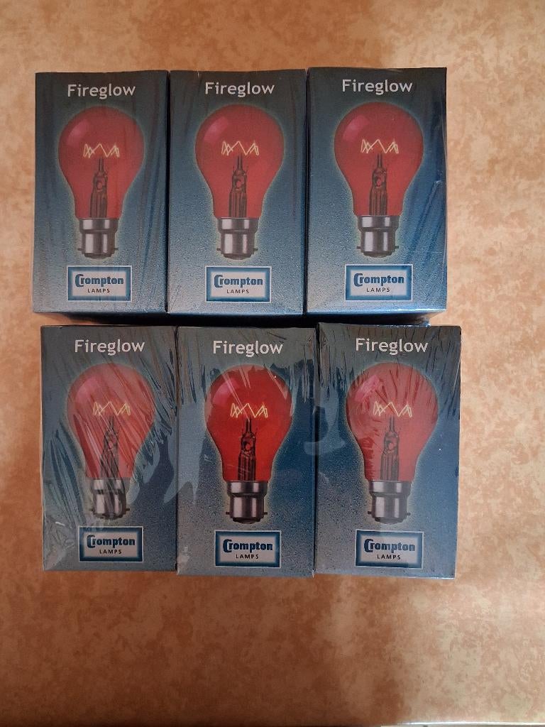12 Ampoules feu ouvert fireglow a incandescence neuf, Enlèvement, Neuf, Verre