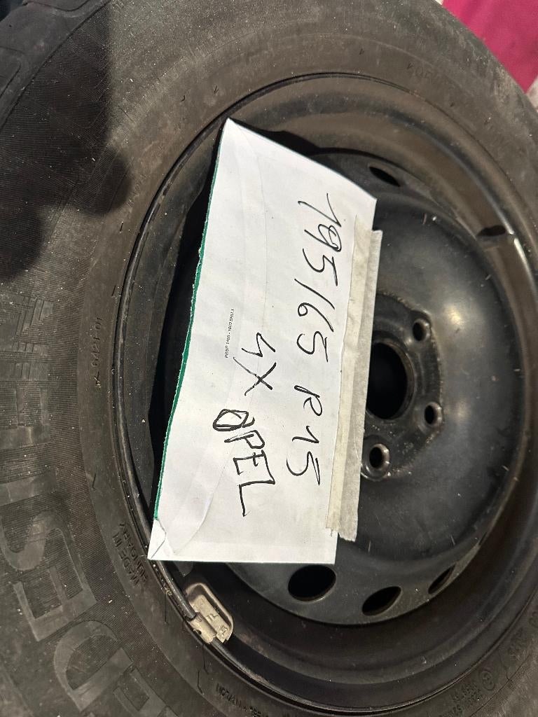 pneus et jantes opel, Auto-onderdelen, Banden en Velgen, Ophalen, Gebruikt, 15 inch, Winterbanden