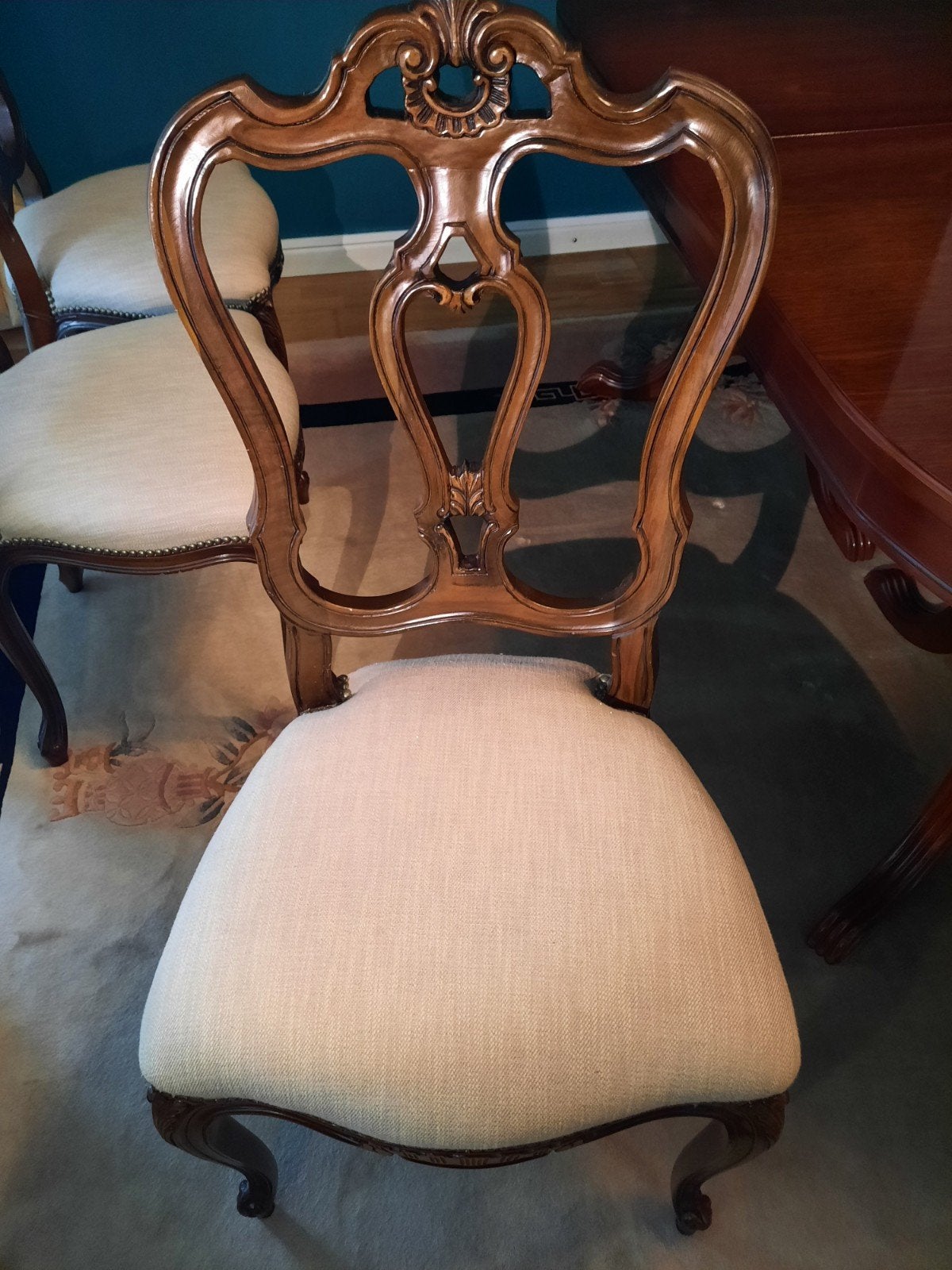 Rustieke tafel met zes stoelen prachtige staat, Enlèvement
