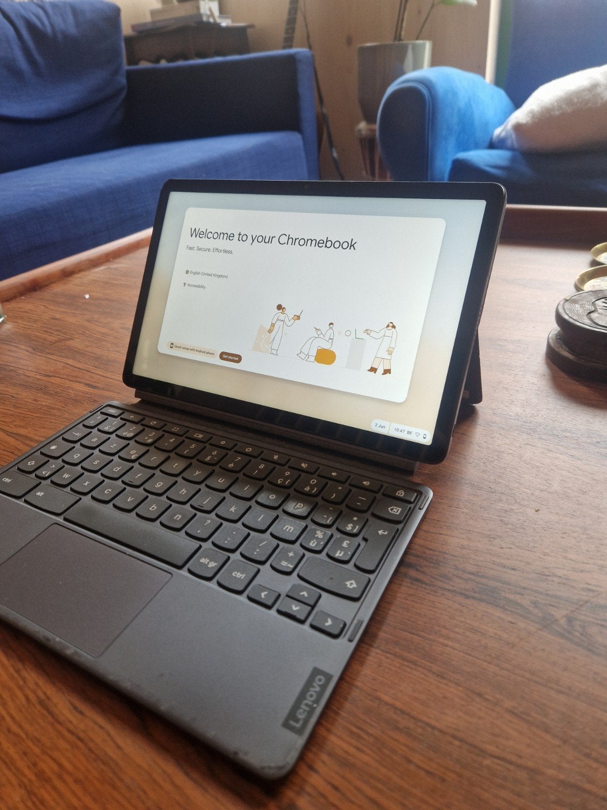 Chromebook Lenovo Duet 3, Enlèvement ou Envoi, 11 pouces, Utilisé, Azerty