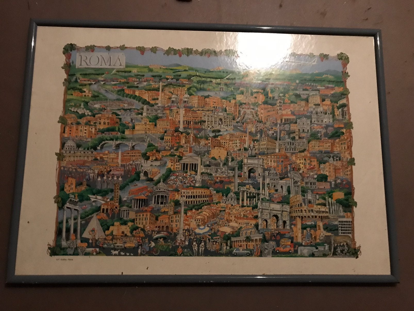 Cadre avec photo de Rome, Antiquités & Art, Enlèvement