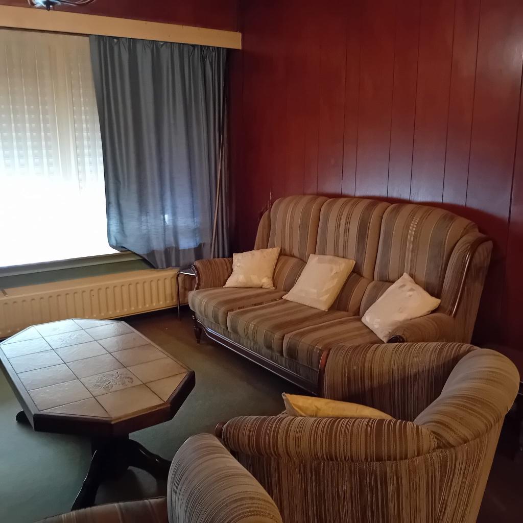 Salonzetels vintage stijl – 1 driezit + 2 éénzitters, Antiek en Kunst, Ophalen
