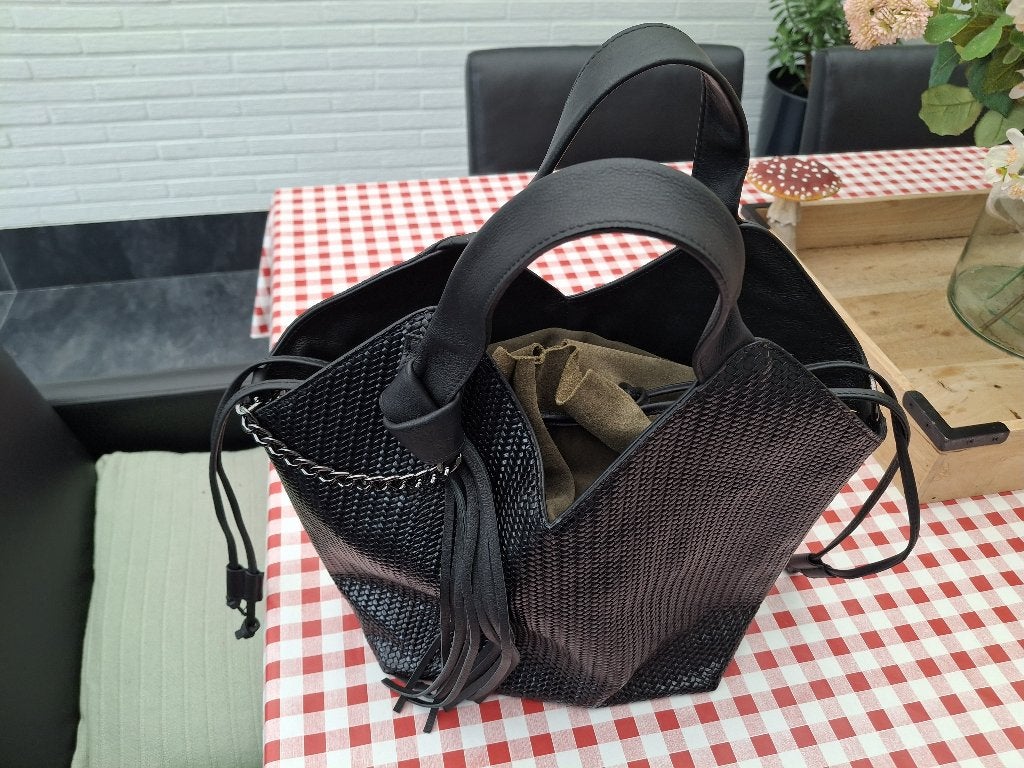 handtassen, Handtassen en Accessoires, Tassen | Damestassen, Ophalen, Zo goed als nieuw, Zwart, Handtas