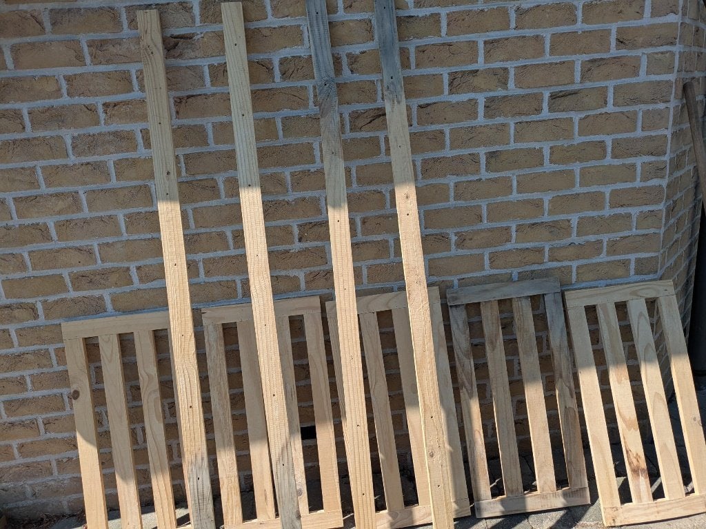 houten rek, Ophalen, Gebruikt