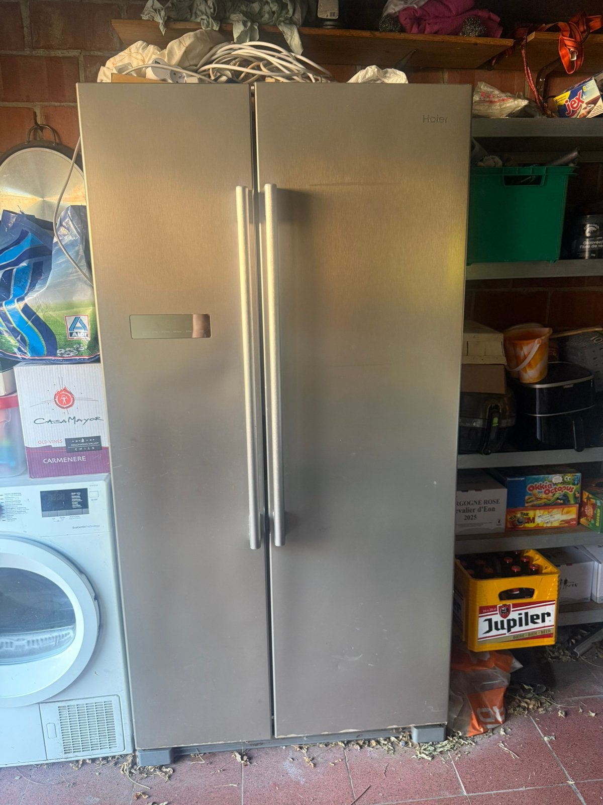 Amerikaanse frigo Haier, Ophalen, Gebruikt, 60 cm of meer, Met aparte vriezer