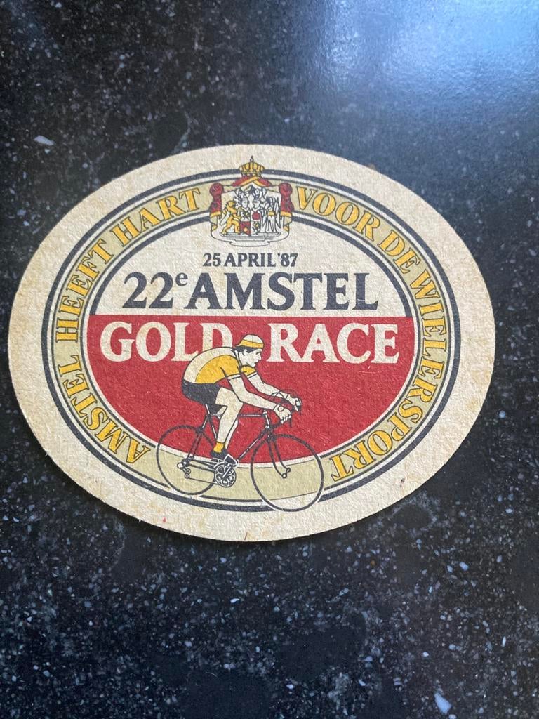 Bierviltje Amstel Gold Race 25/4/1987, Ophalen of Verzenden, Zo goed als nieuw, Amstel